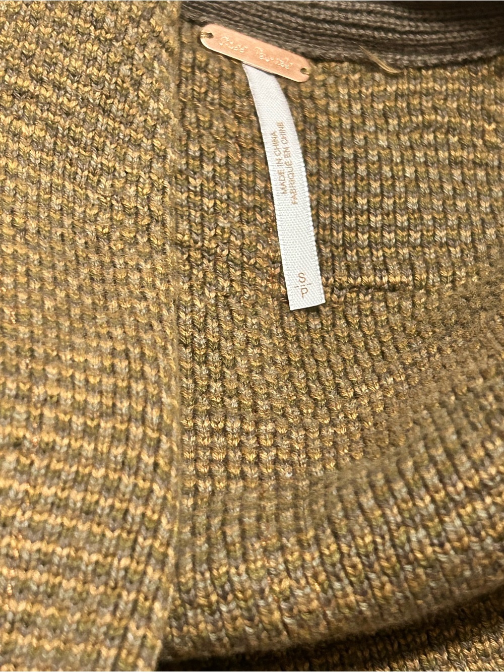 Olive Green Camouflage Knit Cardigan - Picture 11 of 13